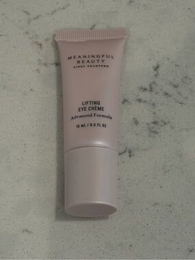 NEW sealed Meaningful Beauty Lifting Eye Crème - Pale Pink Tube .5 FL OZ